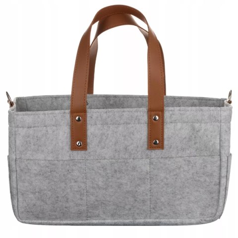 Duży Filcowy Organizer Szary XXL Dla Mamy i Maluszka Na Pieluszki i Akcesoria TF1