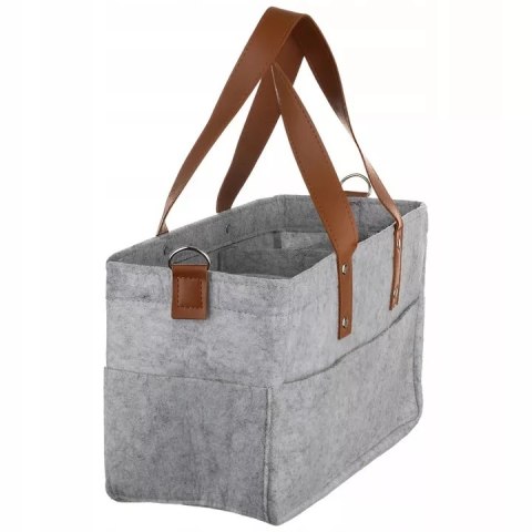 Duży Filcowy Organizer Szary XXL Dla Mamy i Maluszka Na Pieluszki i Akcesoria TF1