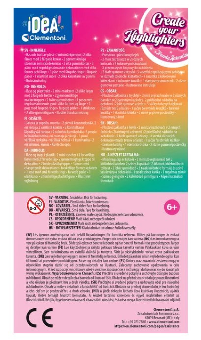 Idea Art Zestaw Mini Fabryka Markerów Magiczne Zwierzęta Clementoni 18167