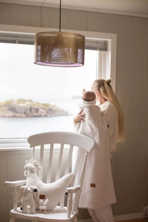 Poduszka Kura Babci Dany Teddy Bear CREAM - puszysta i przytulna poduszka