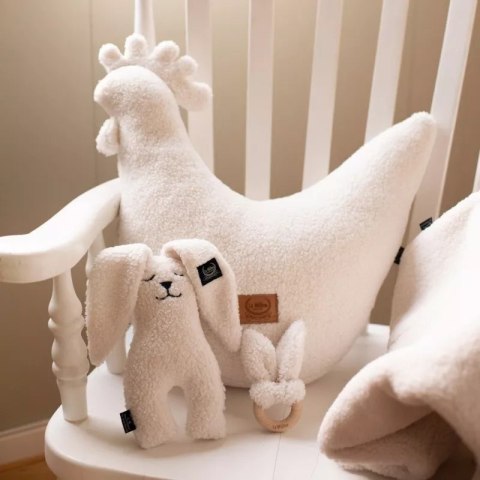 Poduszka Kura Babci Dany Teddy Bear CREAM - puszysta i przytulna poduszka