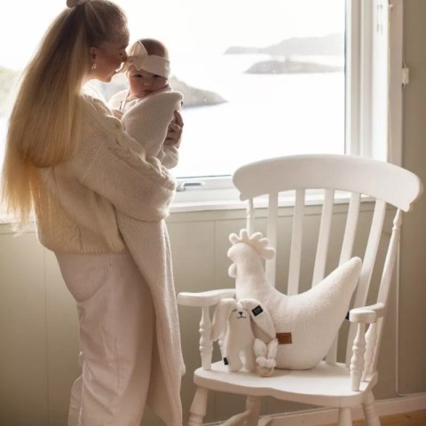 Poduszka Kura Babci Dany Teddy Bear CREAM - puszysta i przytulna poduszka