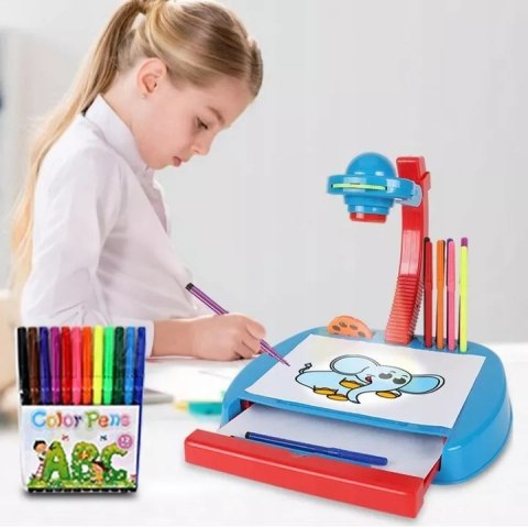 Projektor do rysowania z latarką - zestaw do malowania z obrazkami 888-7606