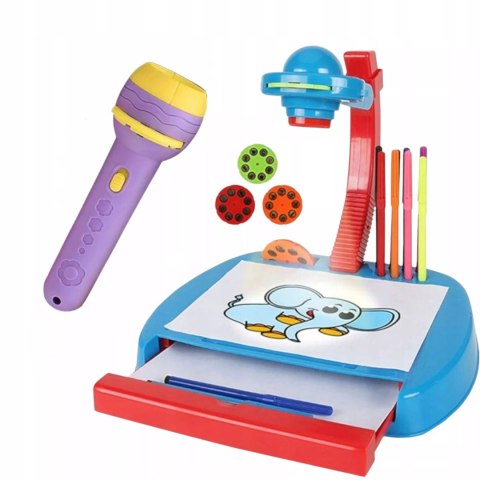 Projektor do rysowania z latarką - zestaw do malowania z obrazkami 888-7606