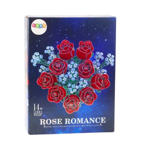 Klocki Konstrukcyjne Bukiet Kwiatów Róże Czerwone 649 el.