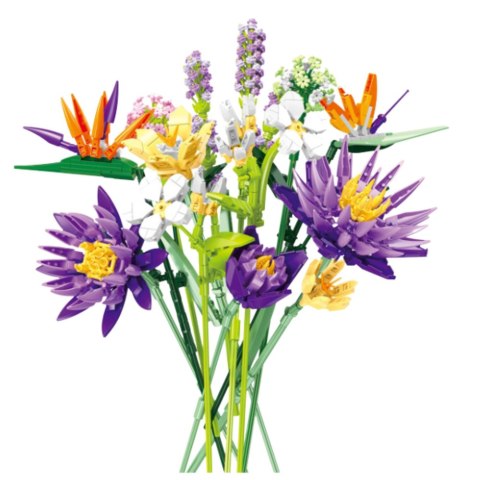 Klocki Konstrukcyjne Bukiet Kwiaty Tropikalne 890 el.